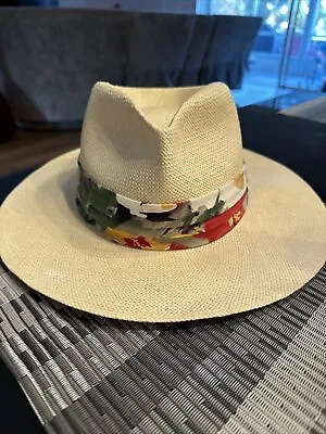 New Vintage Adult Chi Chi Rodriguez Straw Fedora Golf Sun Hat By Bollman S/M • $25.99