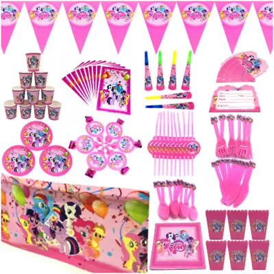 My Little Pony Table Cover Cloth Balloons Party Birthday Decoration Supplies • £3.89