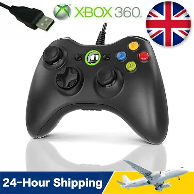 Game Controller Wired Xbox 360 Controller Shaped Gamepad For PC Windows UK 2024 • £12.79