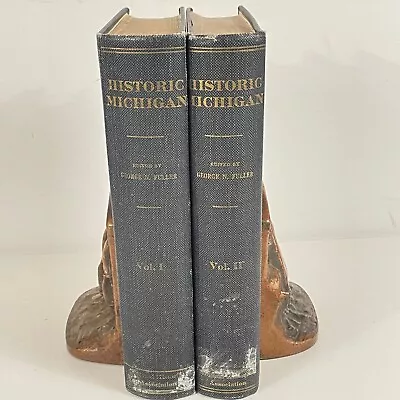 2 Volumes HISTORIC MICHIGAN Hardcover Circa 1924 Native Americans Circa 1924 • $33.96