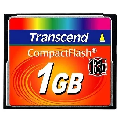 Transcend 1GB CompactFlash CF Card 133XHigh Speed CF Card • $15.35