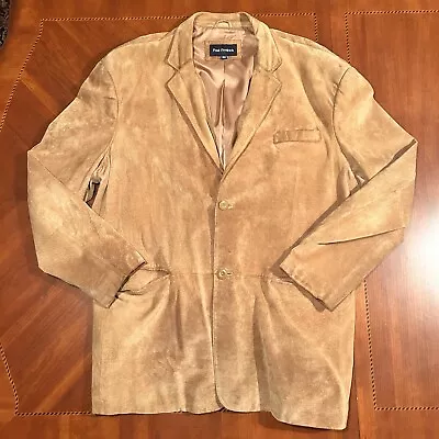 Paul Fredrick Mens Blazer Sport Coat Casual Leather Jacket Size 3XL T Suede • $120