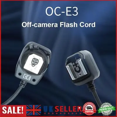 OC-E3 Off Camera Flash Cable Hot Shoe Cord Sync Remote Focus Cable For Canon GB • £14.79