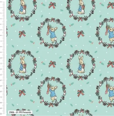 Crafts Fabrics Peter Rabbit Chirstmas Snow Festive Fun Coton Most Wonderful Time • £4.99