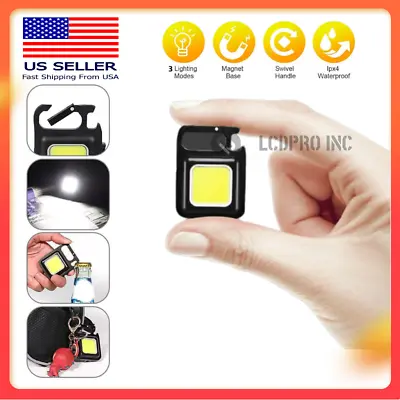 800 Lumens Mini COB Flashlights Bright Rechargeable Keychain Small Flashlight US • $8.01