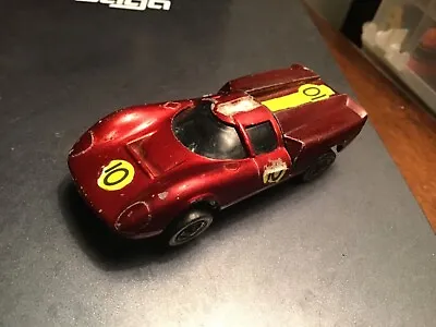 Vintage 1968 Hot Wheels Redline Tires Red Lola GT 70 Race Car Made In The USA • $19.99