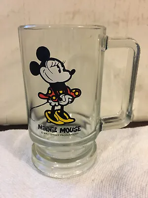 Minnie Mouse Clear Glass Mug Or Glass W Handle Walt Disney • $7.99