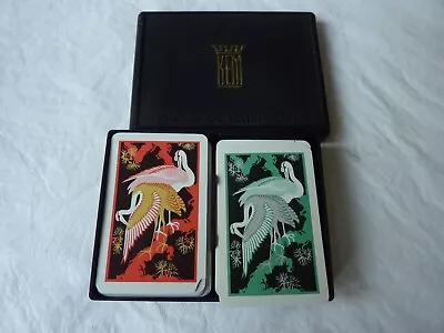 Vintage Kem Plastic Playing Cards Flamingos - 2 Decks With Case • £28.91