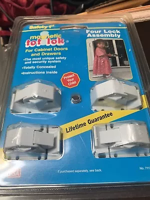  Safety 1st Magnetic Locking Tot Lok 4 Lock Set For Cabinets & Drawers Made USA • $9.95