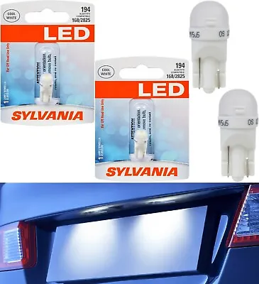 Sylvania LED Light 194 T10 White 6000K Two Bulbs License Plate Tag Upgrade OE • $16.50