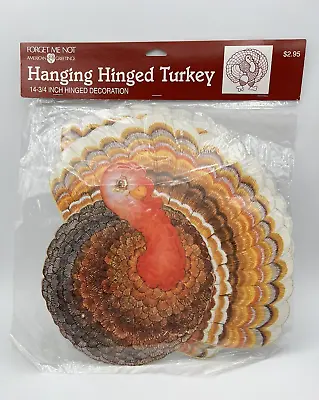 Turkey Thanksgiving Hinged Die Cut Decoration Vintage American Greetings Hanging • $12.99