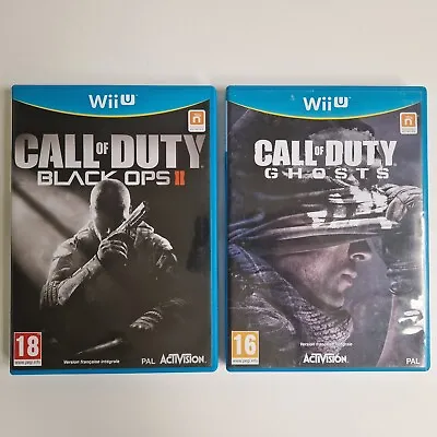 Call Of Duty Ghosts Black Ops II 2 Nintendo Wii U Game Bundle PAL Version • £22.95