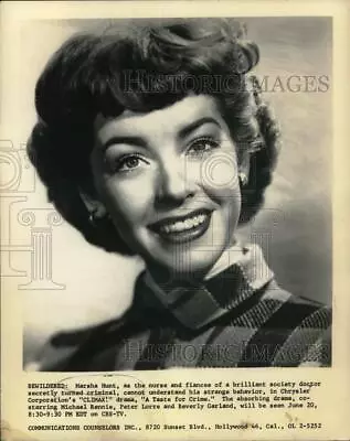 Press Photo Marsha Hunt To Star In Chrysler Corporation's  Climax!  - Syx03942 • $19.99