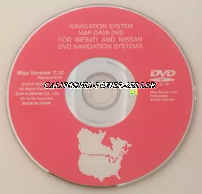 7.7 Update 2006 2007 2008 Infiniti FX35 FX45 FX Navigation DVD Map US Canada CD • $108.88