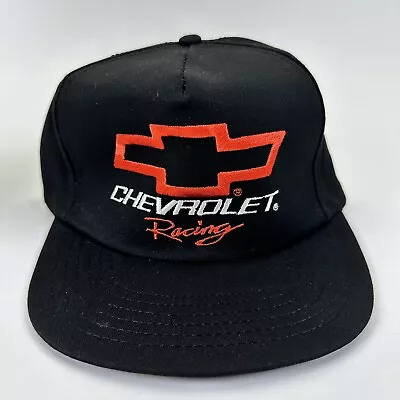 NEW Vintage Chevrolet Bowtie Racing Hat SnapBack Black/Red NOS • $29.99