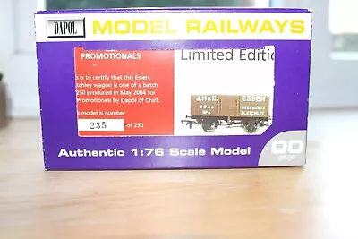 £15 • Buy Dapol OO Gauge Limted Edition 235/250 J.H&E Coal Wagon