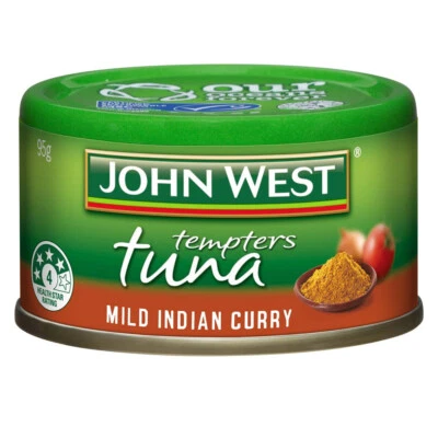 $12.85 • Buy John West Tempters Tuna Mild Indian Curry Seafood Fish Omega 3 Can Good 95G