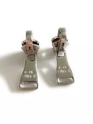 Set Of 2 LV Zipper Pull Silver Tone Used • $24.99