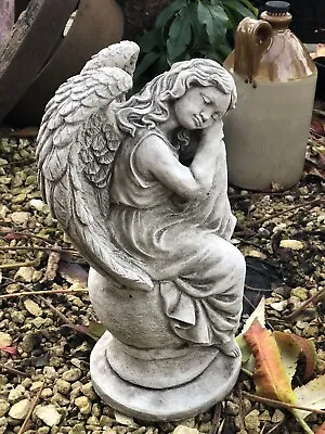 Angel Hand Cast Stone Outdoor Garden Statue Grave Ornament Detailed Memorial • £45