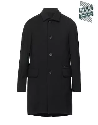 RRP€465 PAOLO PECORA Overcoat IT48 US38 M Wool Blend Collared Made In Italy • $142.97