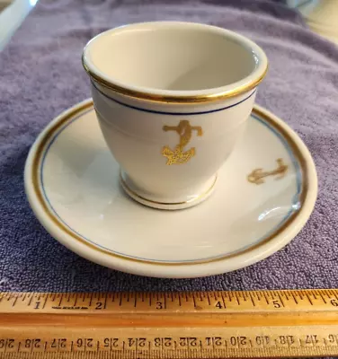 Vintage Navy  Chinaware Custard Cup & Saucer • $28.99
