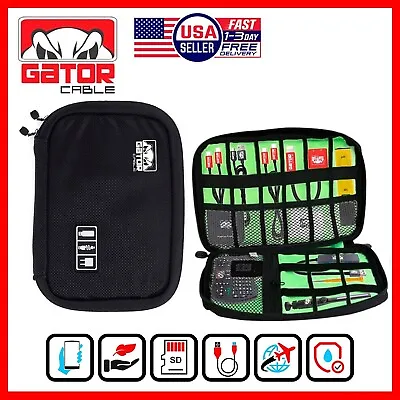 Travel Cable Bag Organizer Charger Storage Electronics USB Case Cord Accessories • $7.99