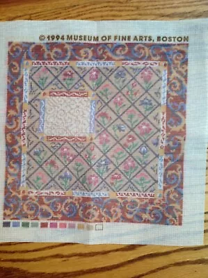 Museum Of Fine Arts  Needlepoint Canvas  Jacobean . 12  X 12. Yarn  • $46