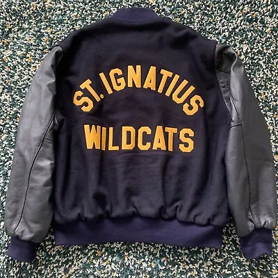 VTG 90s ST IGNACIUS Cleveland High School Letterman Varsity Wool Jacket (XXL • $89.99