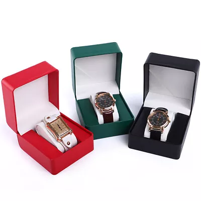 Flip PU Leather Watch Box Watch Iewelry Storage Box Gift Packaging Box Watch Box • $13.69