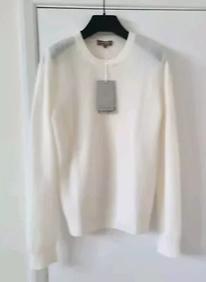 Bnwt N.peal Organic Gauzy Cashmere Jumper New Ivory Designer Gift  • $167.88