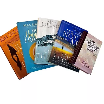 5X-Max Lucado Book Lot Bible Happiness Not Me Come Thirsty Just Like Jesus • $24.99