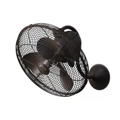 Matthews LL-TB Laura 16  Outdoor Wall Fan With Remote Control Textured Bronze • $760.50