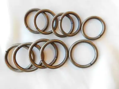 £1.99 • Buy HEAVY Antique BRASS O RINGS 25mm 30mm 1  Buckle Belt Leather Craft Round Metal
