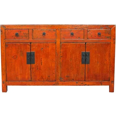$2480 • Buy Chinese Antique Furniture -  Original Orange Red Patina Sideboard (39-067)