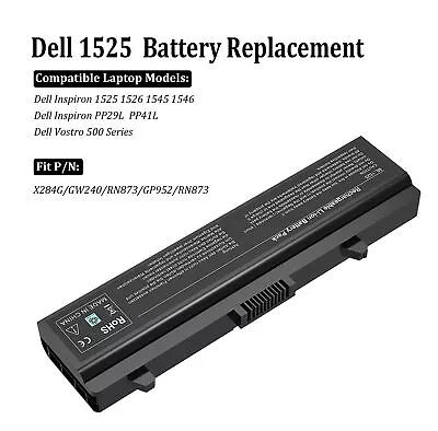 New GW240 Laptop Battery For Dell Inspiron 1525 1545 1546 GW240 K450N Vostro 500 • $30.90