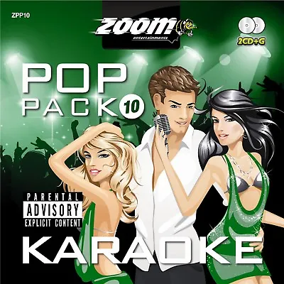£5.95 • Buy Zoom Karaoke Pop Pack Series CD+G - Volume 10 - 40 Songs On 2 CD+G Discs!