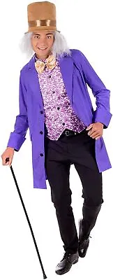 Men`s Chocolate Factory Owner Costume Adult Movie TV Fancy Dress M L XL • £35.99