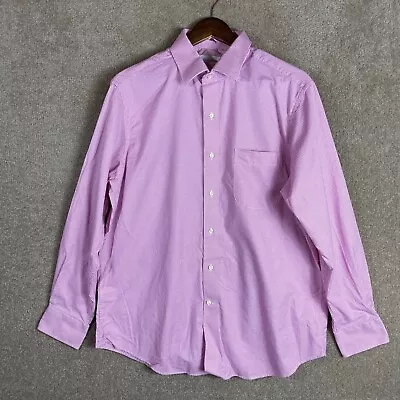 Tommy Bahama Dress Shirt Mens Size 16.5 34/35 Pink/White Long Sleeve Houndstooth • $6.25