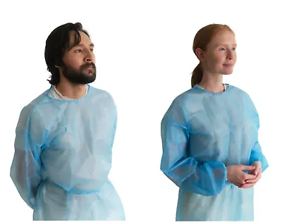 PPE Disposable Fluid Resistant Isolation Gown 60pc/120pc Protective Medical Gown • $54