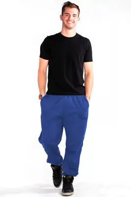 New Mens Fleece 3 Pocket Sweatpants Gym Sports Workout Sweat Pants S-5xl • $14.90