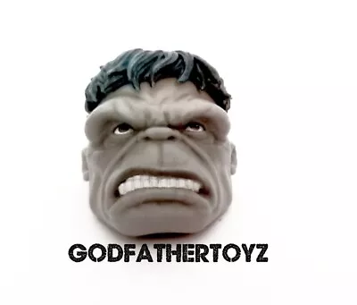 Marvel Legends Male Head Only Custom Fodder Grey Hulk • $10.99