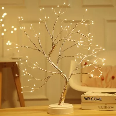 Fairy Light Spirit Tree Sparkly Tree LED Copper Wire Garland Lamp Holiday Light • £13.37