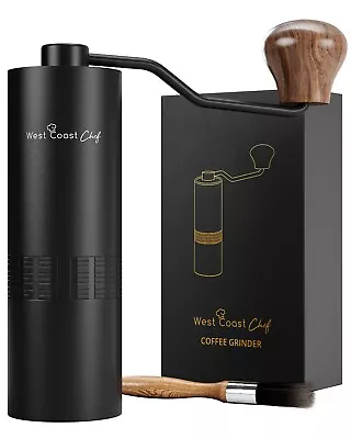West Coast Chef Manual Coffee Grinder - Manual Burr Grinder Hand Coffee Grinder • $52.99