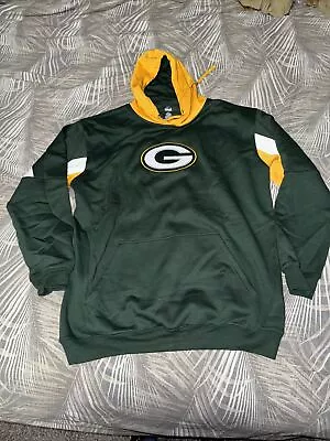 Majestic Green Bay Packers Mens Size Large Hoodie Sweatshirt Pullover Size: 2XLT • $1