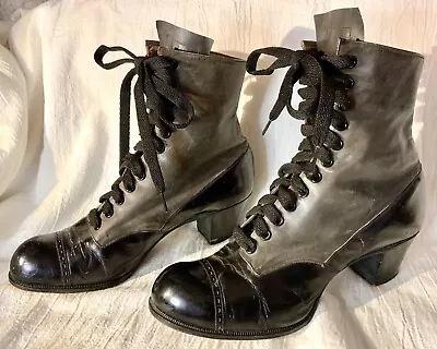 Antique Roberts Johnson & Rand Star Brand Victorian Steam Punk Leather Boots • $70