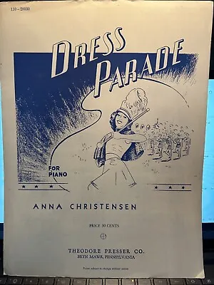 1949 ANNA CHRISTENSEN Girl Majorette Sheet Music DRESS PARADE • $8