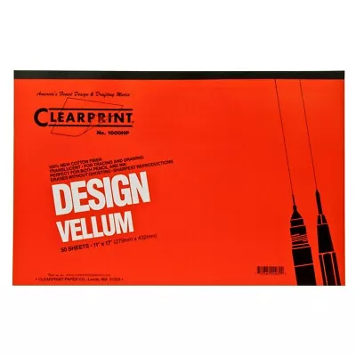 Clearprint Design Vellum Paper White 11 X 17 50 Sheets No. 1000HP New • $19