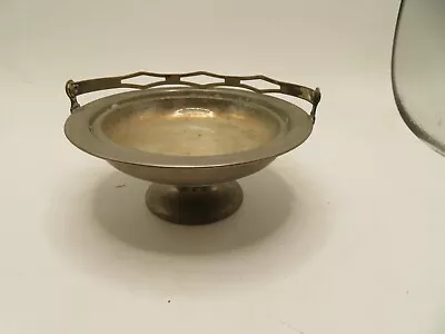 Farberware CLEAR  Glass Candy Trinket Dish W/ Metal Surround Handle Brooklyn NY • $9.99