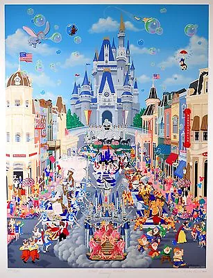 Melanie Taylor Kent LE Signed Serigraph  Walt Disney World 15th Anniversary  MNT • $1500