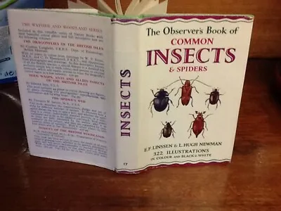 Observers Book Of Common Insects & Spiders 1960 EMB Boards  • £14.99